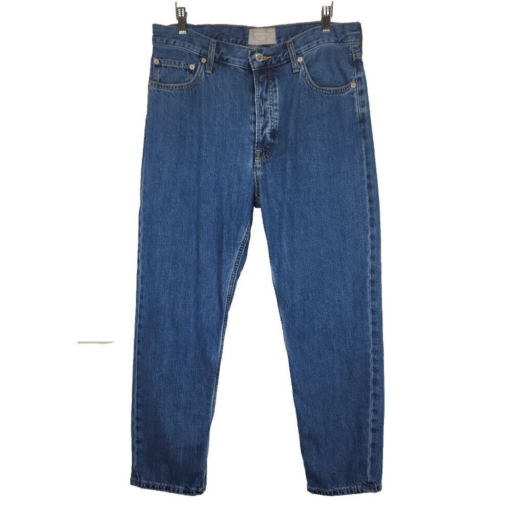 Everlane The Summer Slouch Jeans Womens 29 Blue Button‎ Fly Cotton Blend Relaxed